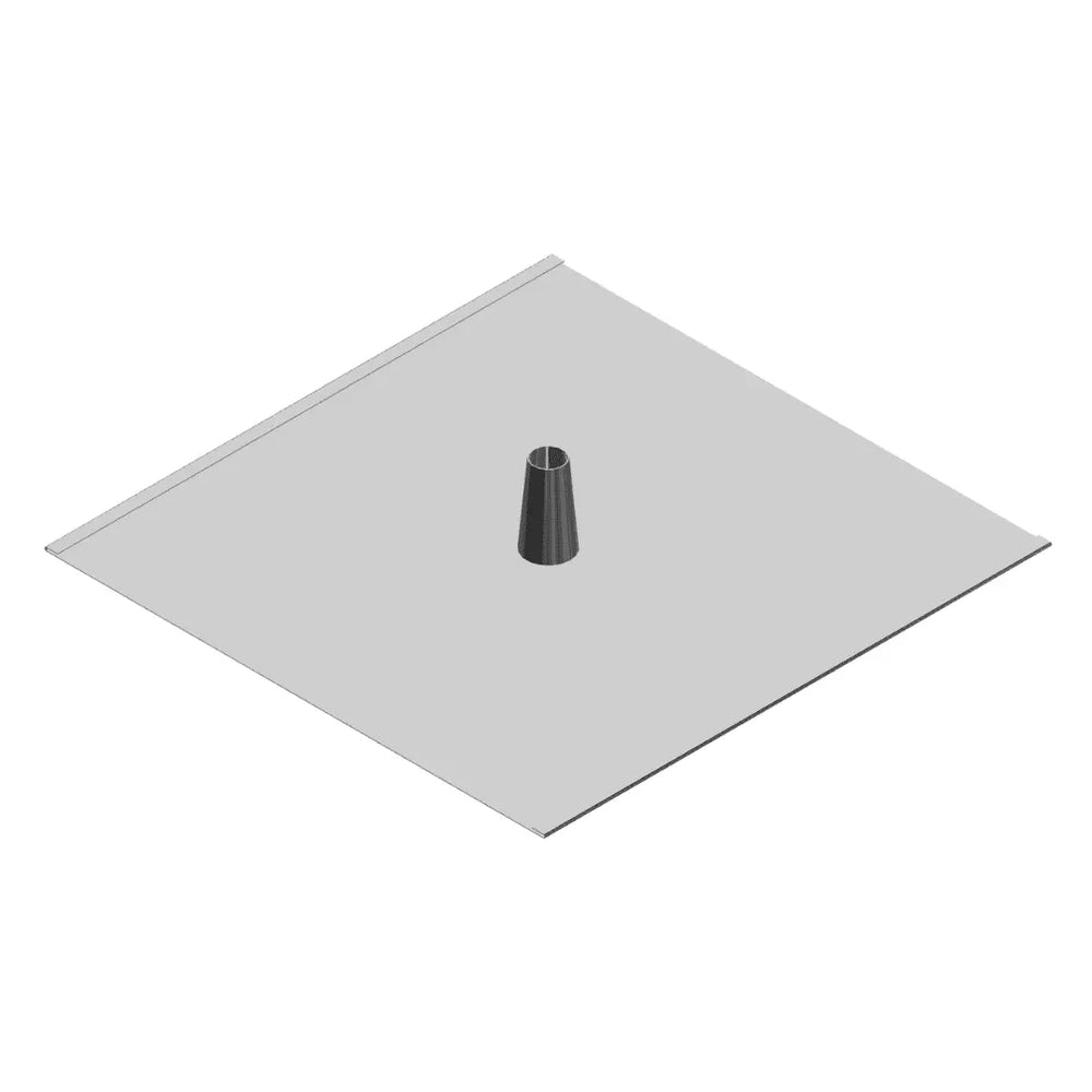 Standoff Flashing, Verde 1.0STF, Skinny Cone for Tile, 20" x 20” x 3”, Dead Soft Alum