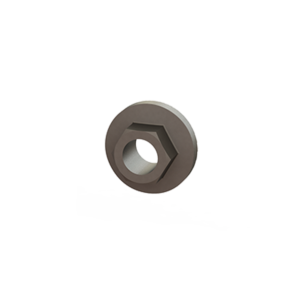 Hex Flange Nut Serr, SS, M10, 1/2"Socket