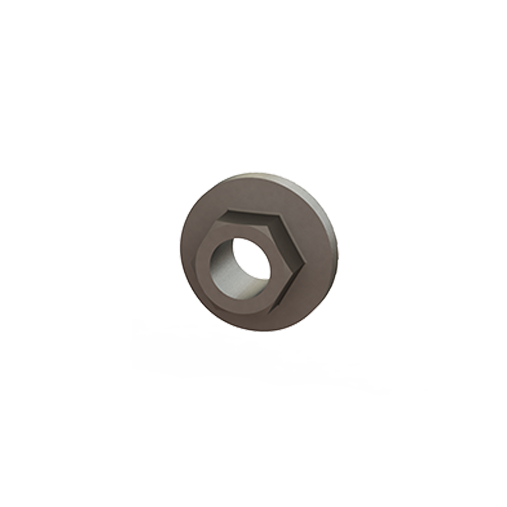 Hex Flange Nut Serr, SS, M10, 1/2"Socket