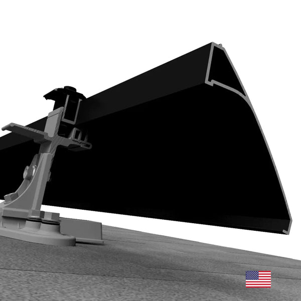 Universal Double Portrait SkirtRail, 83", Black (USA) - EverBright Spec