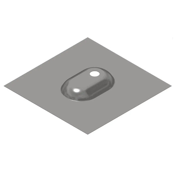 Standoff Flashing, Verde 1.0SSO, Deck Level for 1-Hole Base, 10” x 12” x 1”, Galv