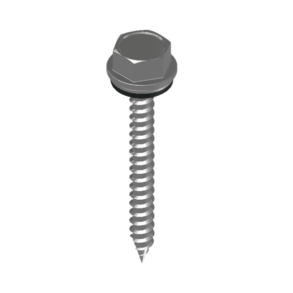 Sealing Wood Screw, #14 X 2 1/4", 1/2" Hex, SS